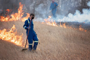 Prescribed fire in use at the Meewasin Northeast Swale